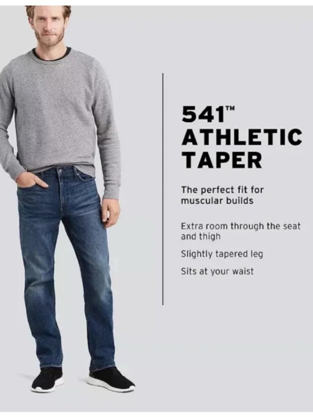Levi's 541 Athletic Taper Men's Jeans 34/32 - Picture 2 of 8